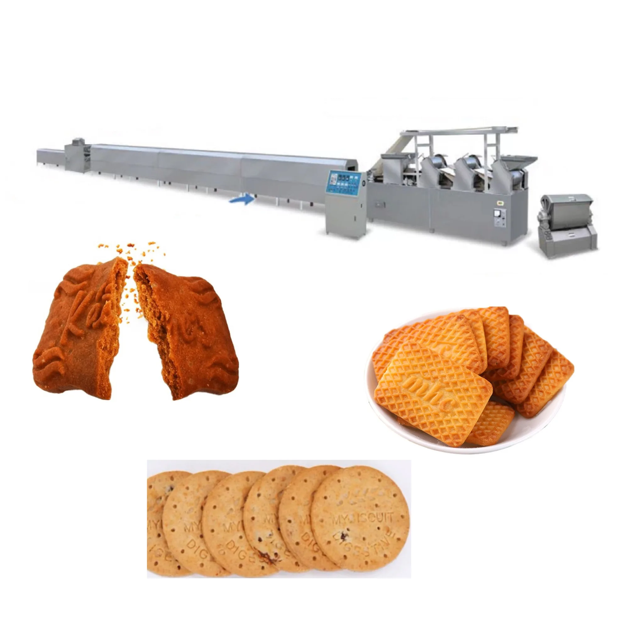 Whole wheat biscuits making machine equipment processing line