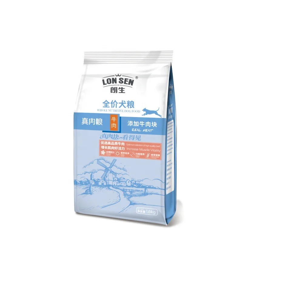 Заводская оптовая продажа высокое качество Oem Odm индивидуальный логотип низкий аллергический питательный лецитин добавленный сухой корм для собак всех пород