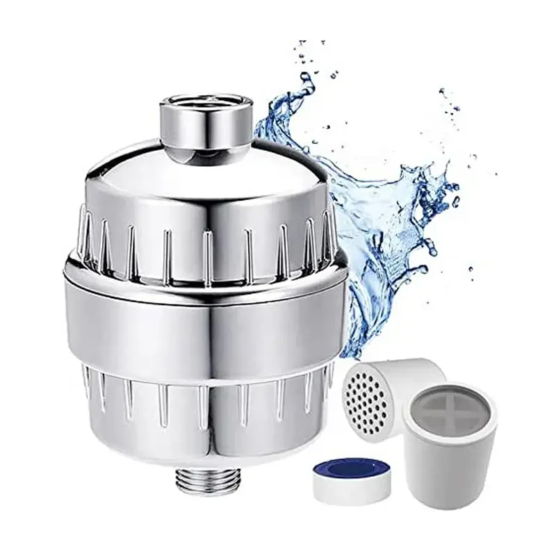 Brass Hand Mineral Led Head Althy Vitamin C Revitalizing Water Blu Filtered Beads 15 Stage Shower Filter