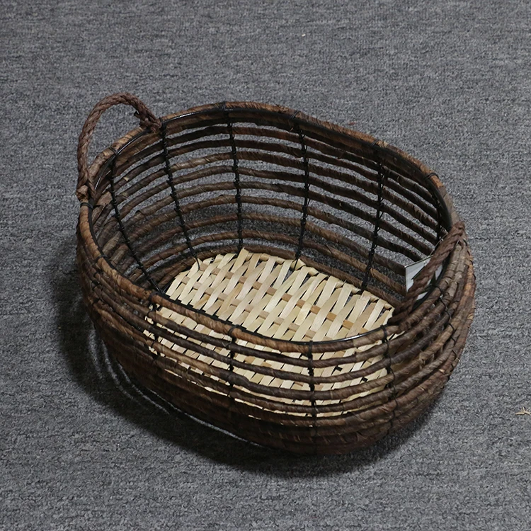 K&B Amazon hot sale Wholesale Eco-friendly handmade cane willow wicker kids rattan storage basket baskets with handle
