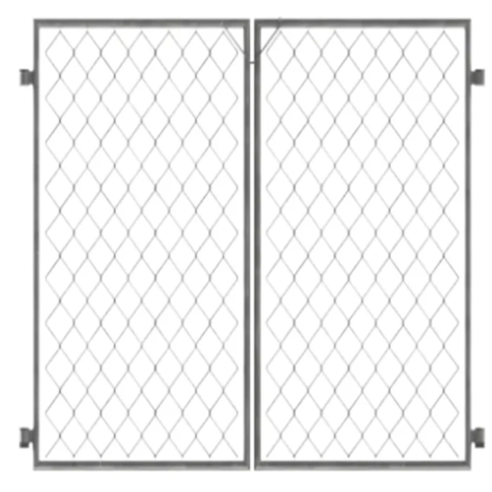 Richell One-Touch Metal Mesh Gate Rapid Mesh 32 x 853 x 1040mm Galvanised Chainlink Garden Entry Gate