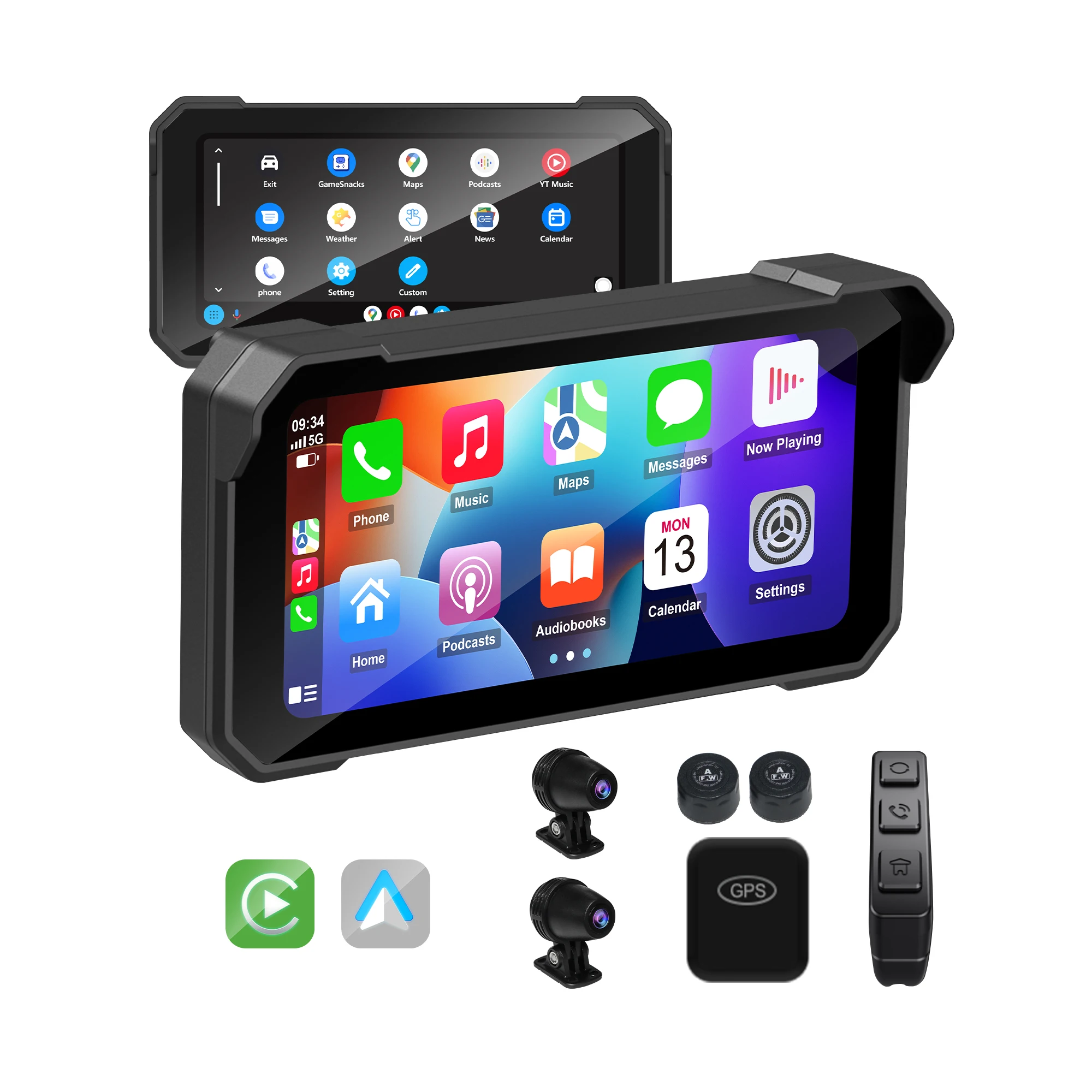 Водонепроницаемый 6 25 дюймов умный экран для мотоцикла Apple Android GPS Carplay 4K dash cam carplay мотоциклов