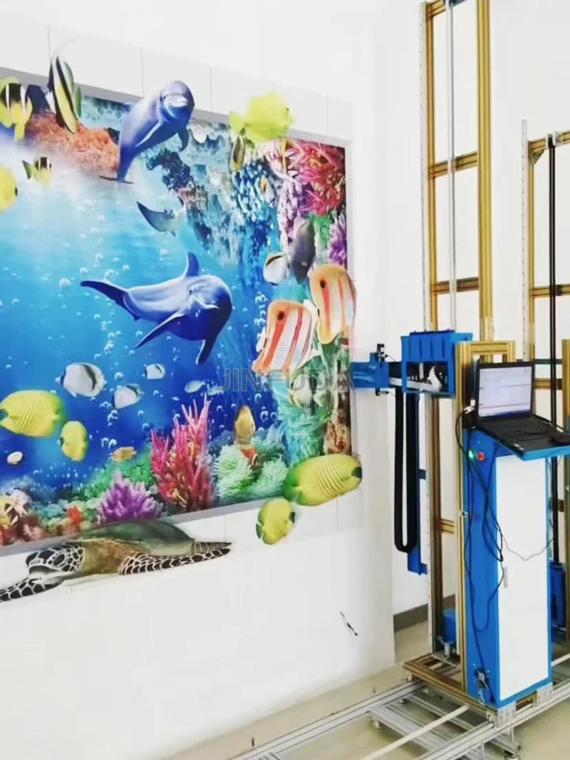 wheeled 3D wall printer Large equipment vertical Painting robot automatic drawing landscape paintings Wall Painter