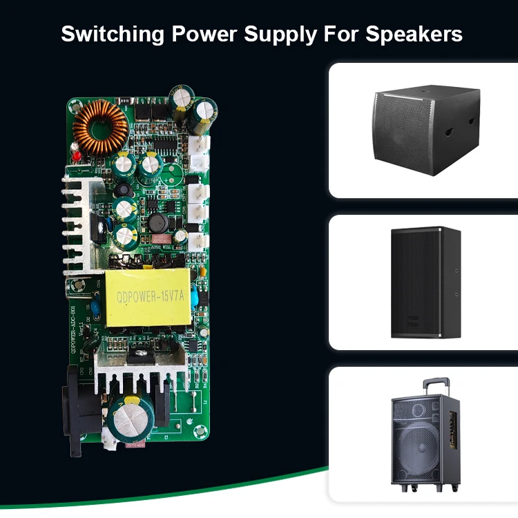 Hot 15V 7A 105W AC DC Switching Power Supply Single Power Supply Board For Amplifiers Speakers
