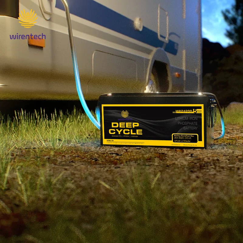 Wirentech UL1973 Verified IEC62619 Lithium 12.8V 100Ah 1280wh Dual Purpose LiFePO4 Battery Pack for Boat Trolling Motor Marine