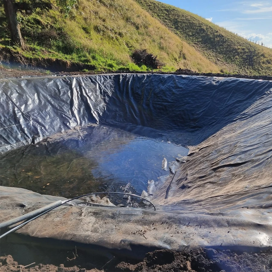 Product pond liner 1 mm 2 mm geomembrane reinforced hdpe sheet 1mm waterproof plastic membrane for fish tank