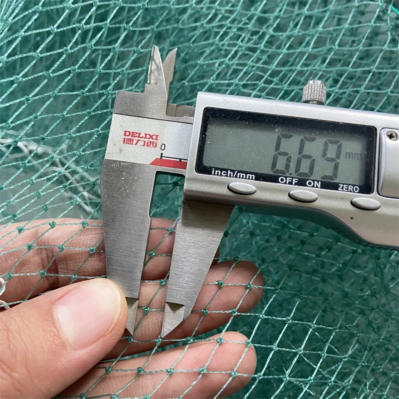 Greatwall Crab Cage Long Folding Fishing Bait Trap for Shrimp Eel HDPE & Nylon Material Square & Ring Pattern for Aquaculture
