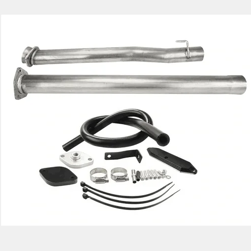 exhaust for 6.7 POWERSTROKE 4 INCH DPF CAT PIPE EGR DELETE KIT FOR 11-17 FORD F250 350 6.7L POWER STROKE