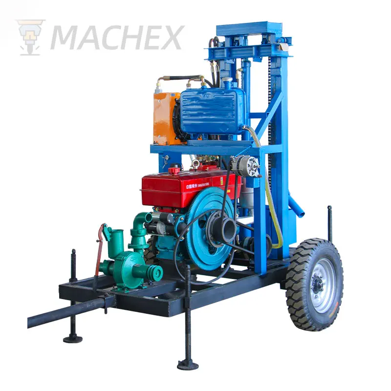MACHEX 22HP Cheap Price 120m 150m Depth Water Drill Rig Small Water Mud Drilling Rig