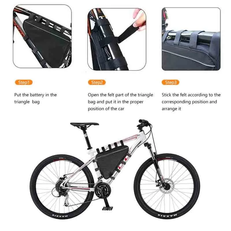 High Quality 18650 Cells Ebike Battery Bag 36V 48v 52v 60v 72v Triangle Lithium Batterie 10ah 15ah 20ah 25ah 30ah Akku