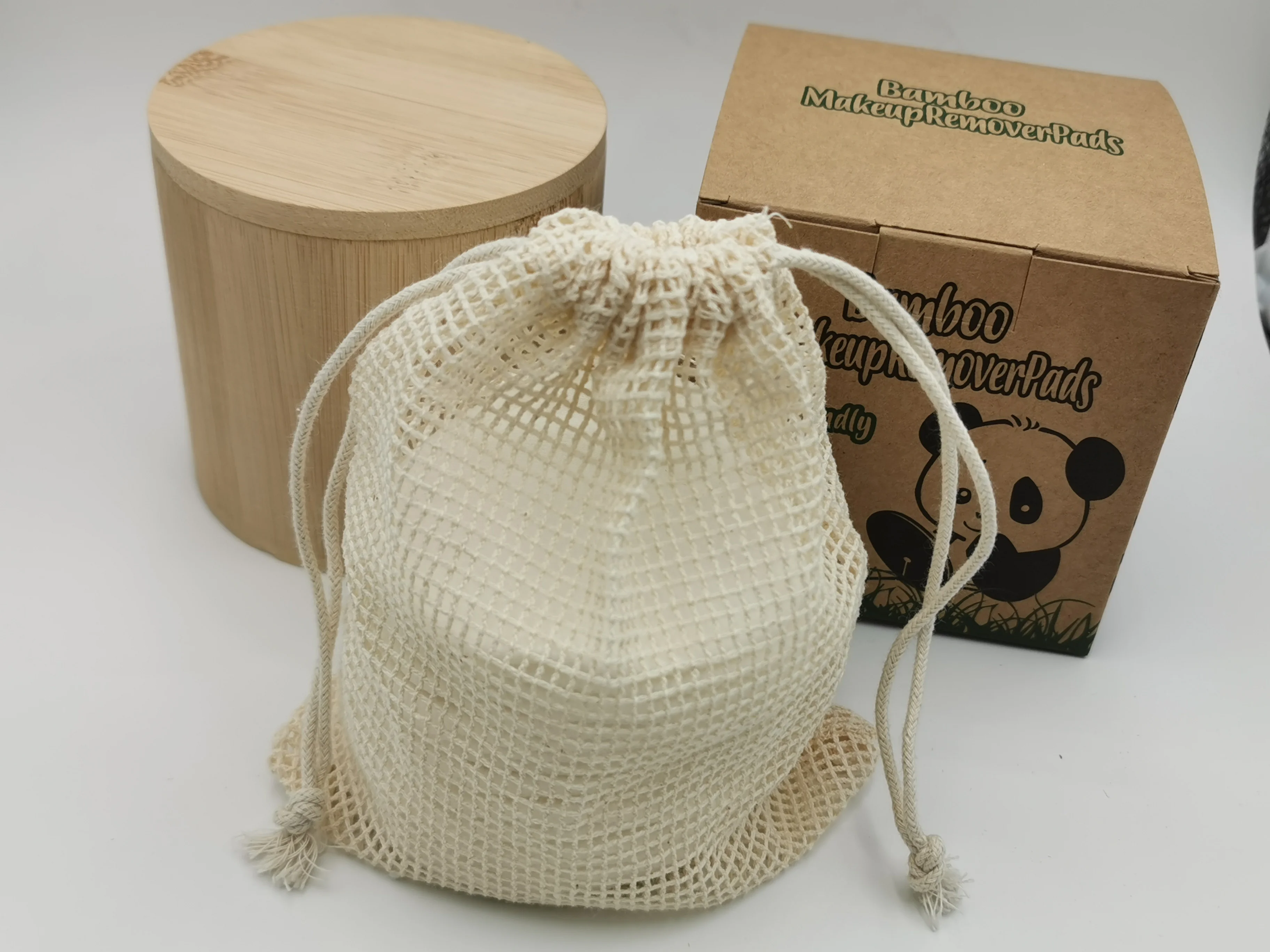 
Hot selling washable organic bamboo cotton pads makeup cotton facial pads 