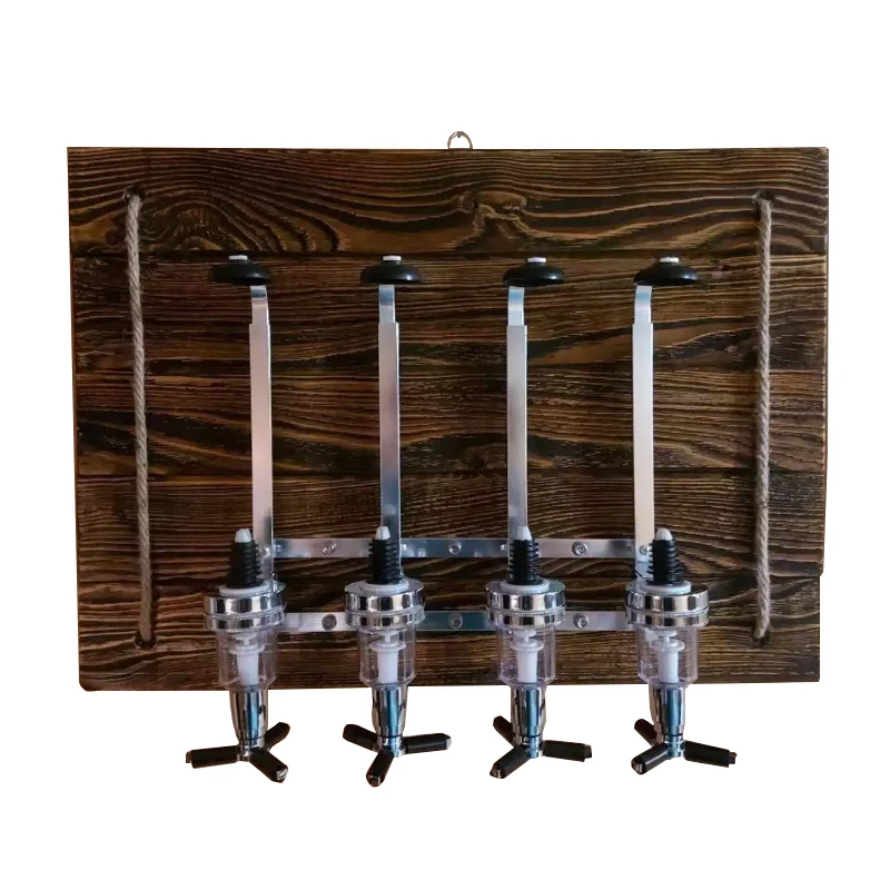 Wholesale Custom wall mount wood whiskey wine dispeners
