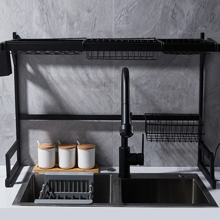 Over The Sink Dish Rack Drying Drain Shelf Storage Holder Organizers Kitchenware Rack