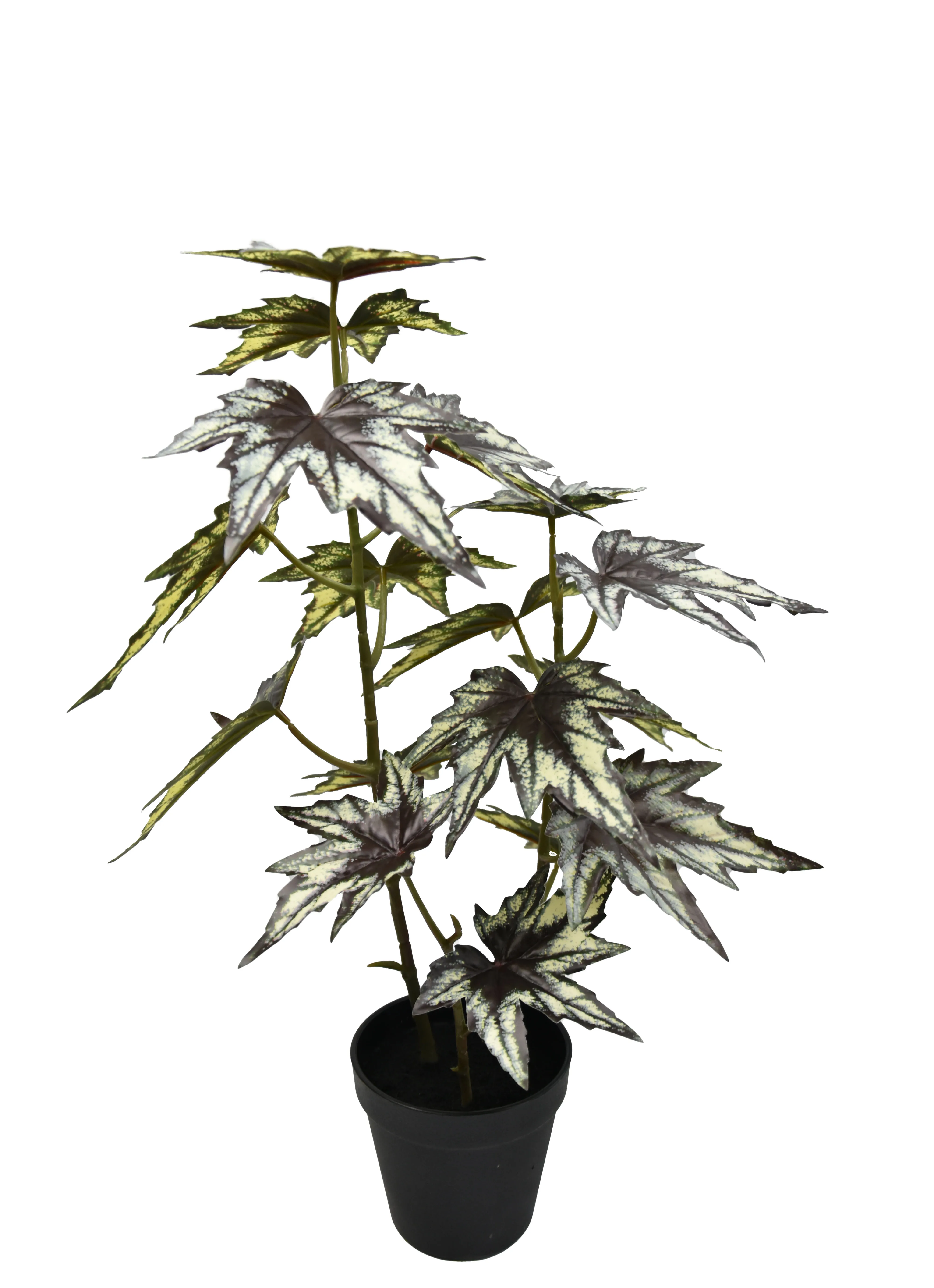 Artificial Trees Office Home Decor Green Leaves Red Anthurium Plant in Pot Maple Begonia