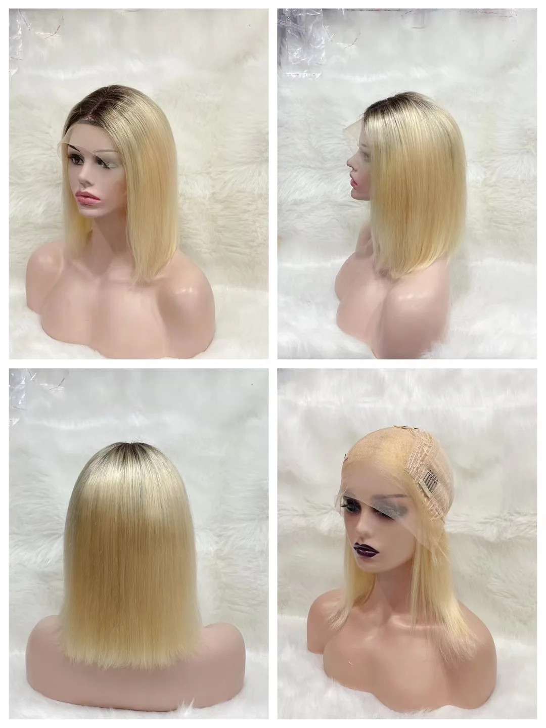 Cheap Peruvian 613 Blonde Colored Bob Wig,Raw Virgin Transparent Hd Full Lace Human Hair Wig,100% Bob Wig Human Hair Lace Front