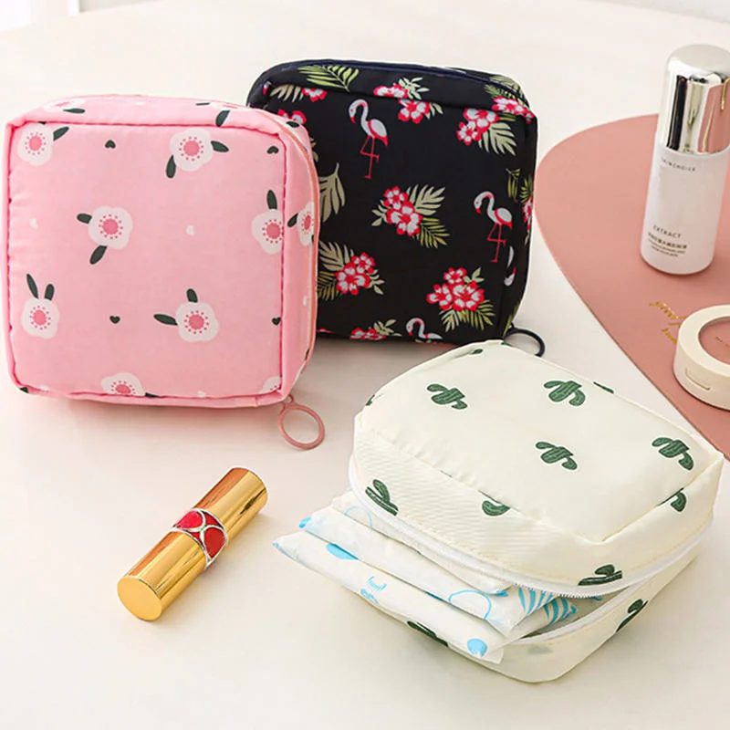 Wholesale cute girl sanitary napkin storage bag Tampons organization storage bag cosmetic storage bag