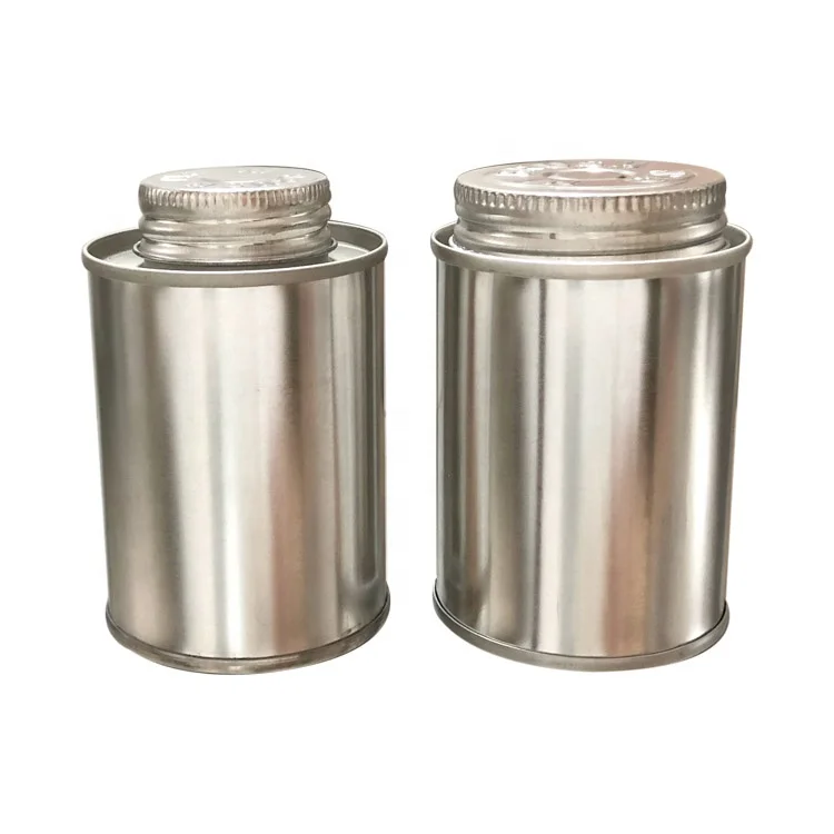 4oz screw top tin can for pvc solvent cement
