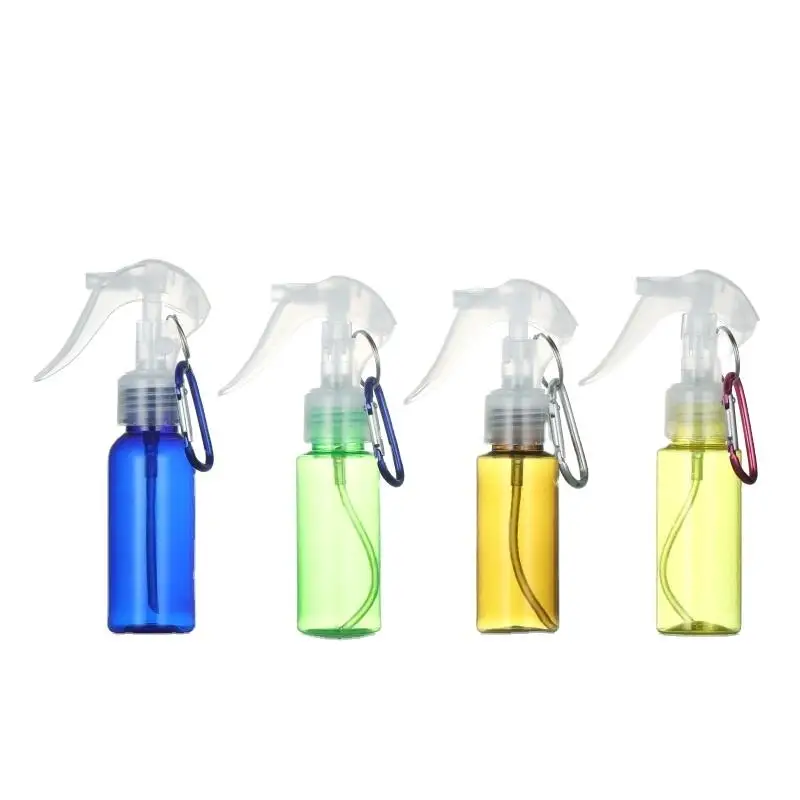 60ml 80ml Pet Transparent Round Shoulder Flat Mouse Spray Trigger Head Hook Bottle Mouse Spray Bottle