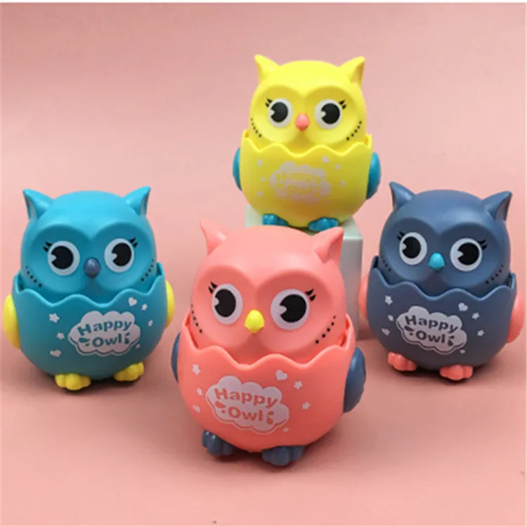 
Hot selling creative owl pull back press slip toy cute animal mini toys 