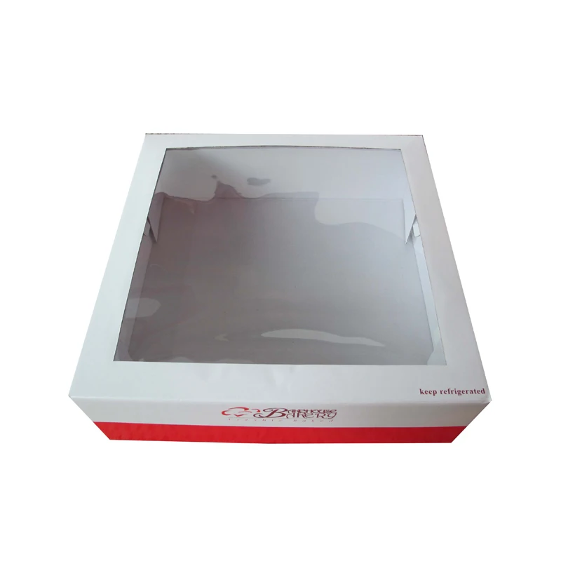 Оптовая продажа торт поставщик бумажная коробка изящный рисунок бумажного оконная индивидуальный логотип для печати подставки под