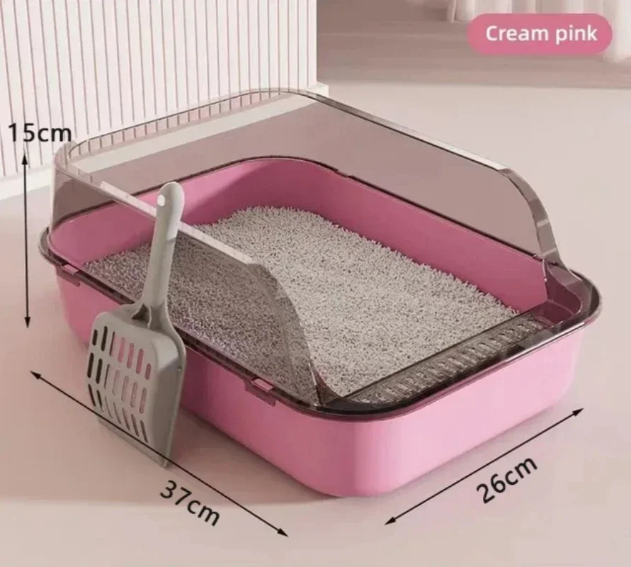 [Elosung]Pet Sandbox Large Capacity Cat Litter Box Splashproof Cat Tray Pet Toilet Kitten Tray Bedpan Cat Toilet Cleaning Basin