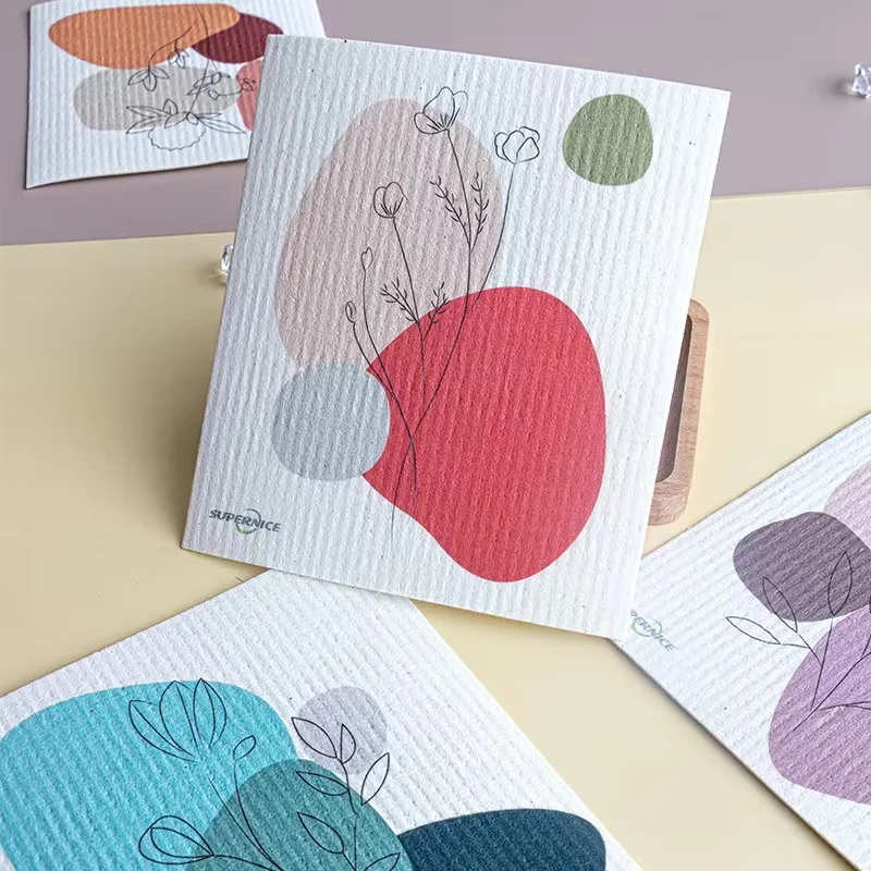 Household Cellulose Sponge for kitchen cleaning wipe  Super Absorbent Non Scratch & Reusable Cellulose Sponges Cloth for Washing