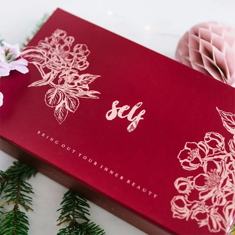 High Quality Pearl Cotton Insert Black Red Custom Easter Luxury Christmas Cosmetic Magnetic Packaging Gift Boxes For Present