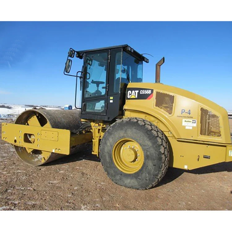 Construction Machinery Second Hand Cat  Cs-56b Compactor used 20 ton Single Drum Road Rollers for Sale