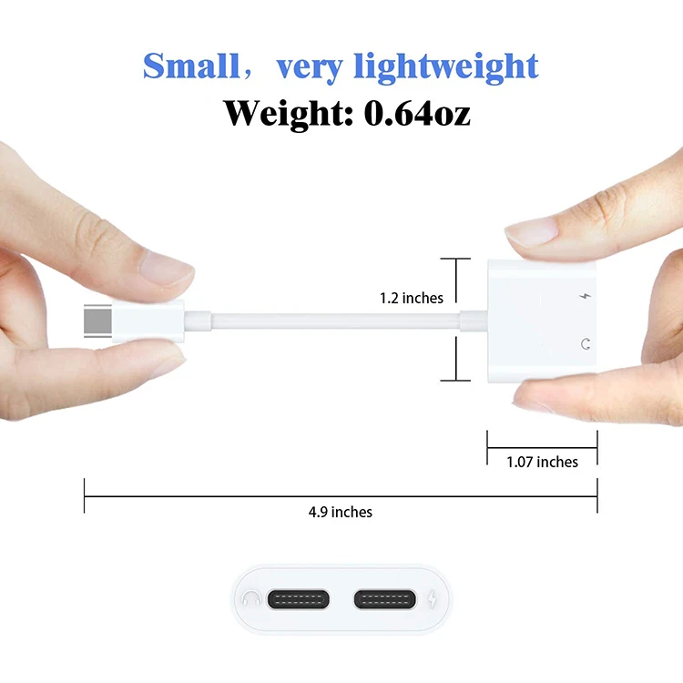 HOT SELL USB C Splitter Audio and Charging, 2 in 1 USB Type C Headphone and Charger Adapter Support Fast Charging Compatible