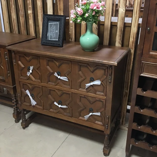 antique wooden wardrobes cabinet organizer brown with 6 carved drawers for living room