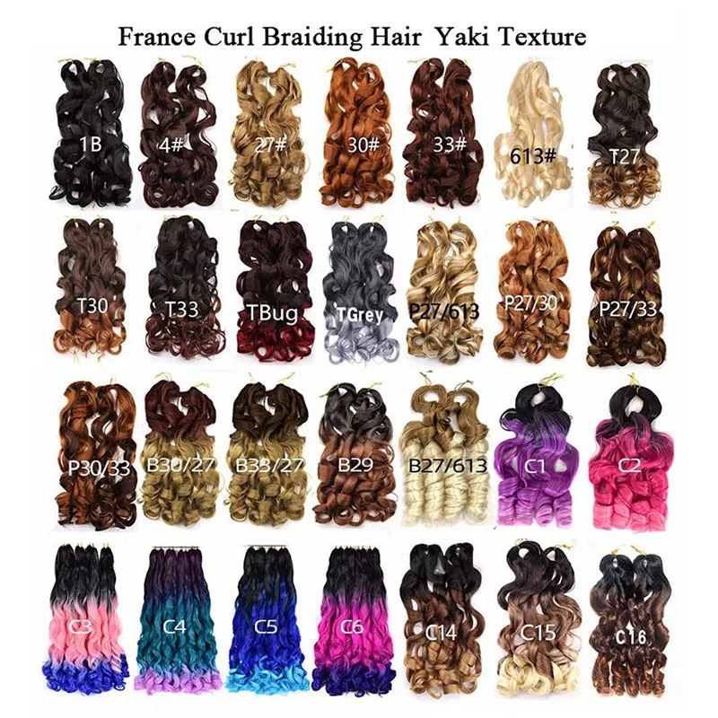 14 18 22 24 26inch 75g French Curls Pony Style Wavy Crochet Braid Spiral Loose Wave Hair french curls braids hair extensions