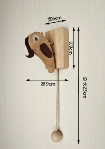 Handmade wooden handicrafts, outdoor decorative wind chimes, brown doorbells