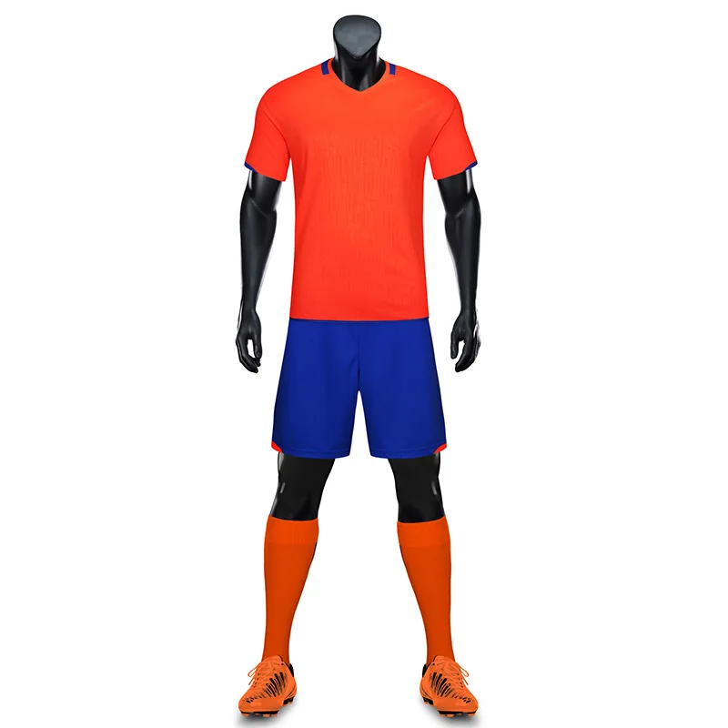 2023 wholesale Custom high quality quick dry orange color blank sublimation football practice jersey set
