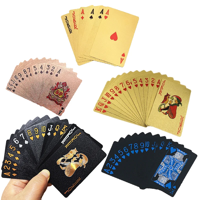 Custom Promotional Advertising Playing Cards Game Custom Logo Poker Barcode Card Gold Black White Silver Pokerkarte Cartes jouer