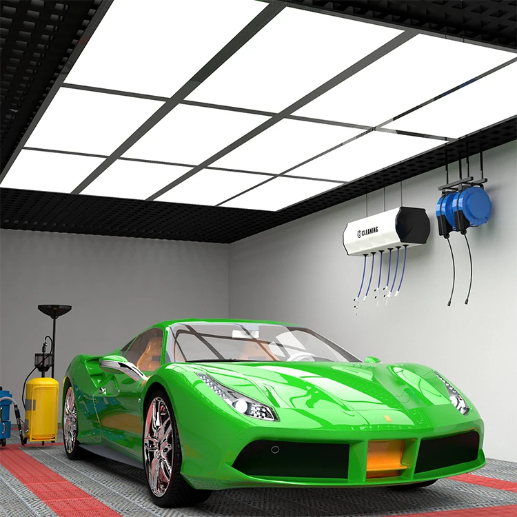 Car Detailing LED Panel Light Hexagonal Room Ceiling Lights for Garage Emitting White Color Powered by AC Supply