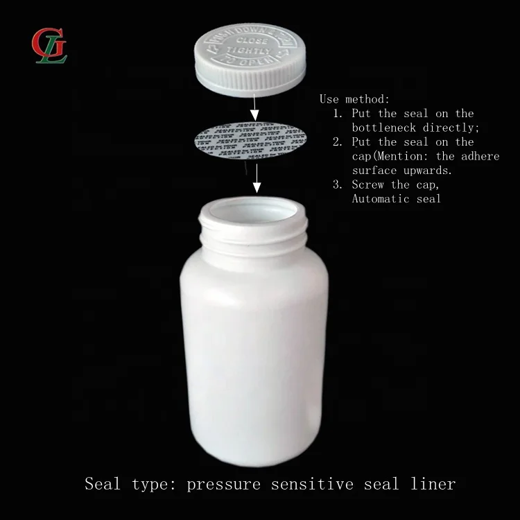 150CC PE white plastic pill bottles medical plastic container pharmaceutical capsule bottle with screw CRC cap & HIS liner