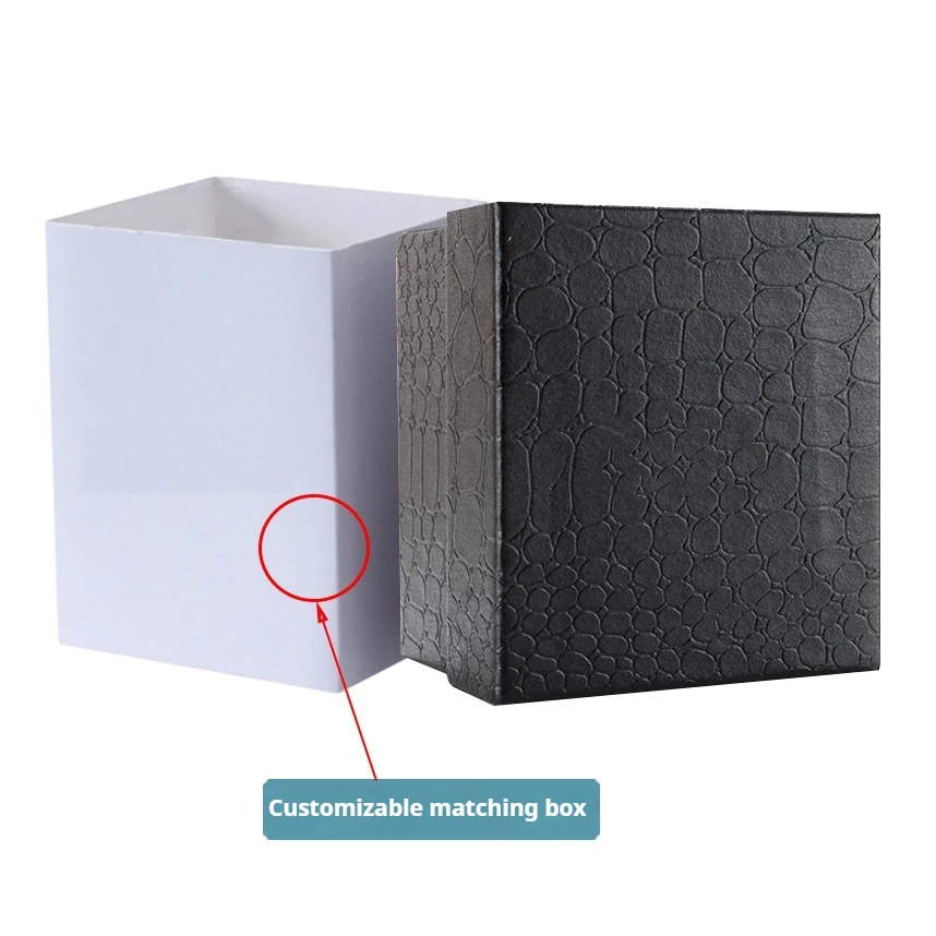 Wholesale Custom Logo Cardboard Watch Box Cheap Storage Case for Jewelry Set and Gift Watches Made of Paper Crocodile pattern