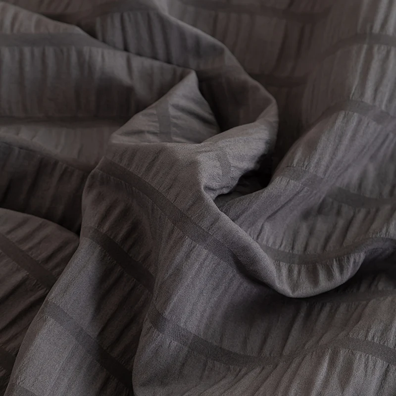 New Arrival Dark Gray Fluffy Comforter  3PCS  Winter King Thick Quilt Bed Cover Set