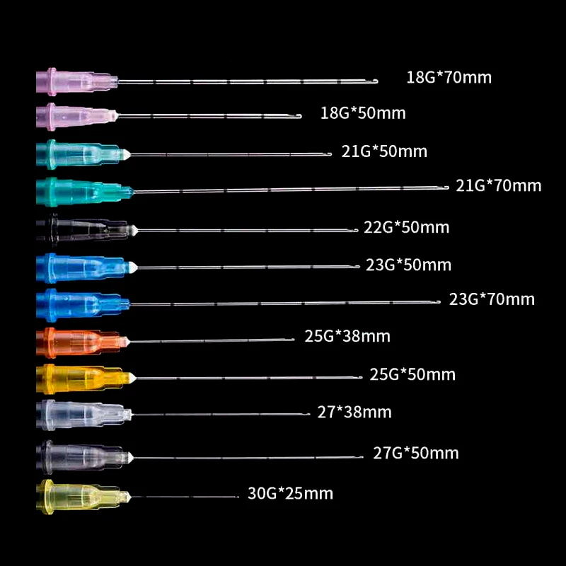 New arrival disposable cannula needle 23g38mm acido hialuronico filler cannula for Celosome injection