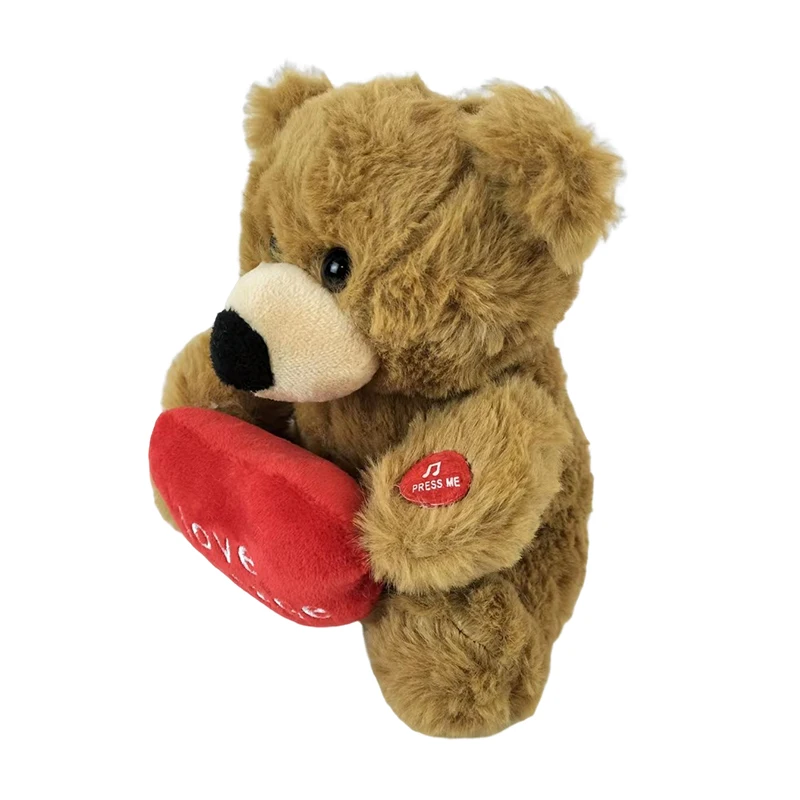Custom Recordable Stuffed Animal Bear Plush Toy Speaking Record Teddy Bear Doll For Kids Gift