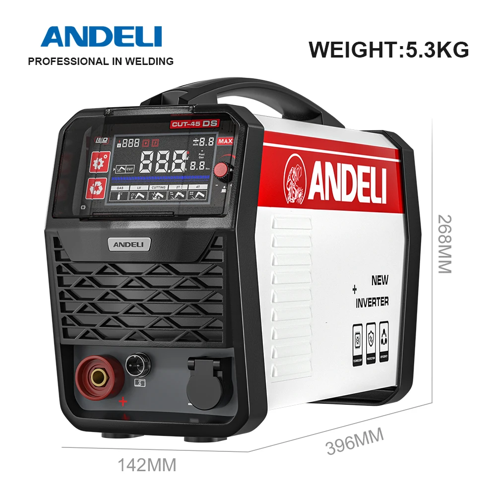 ANDELI  2024 New Arrival 110V/220V LED   CUT45D HF CUT 15MM Plasma cutter machine