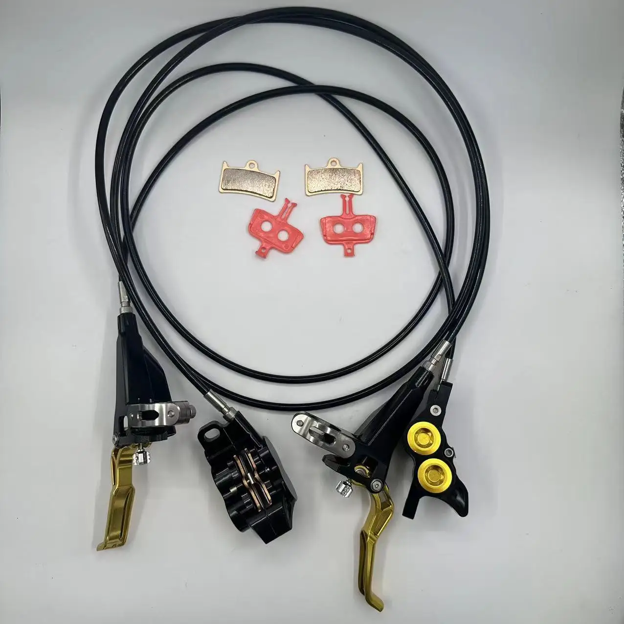 Piston Electric Bicycle Double Brake Hydraulic Brake Electric Bicycle Electric Scooter Disc Brake High Strength Aluminum Alloy