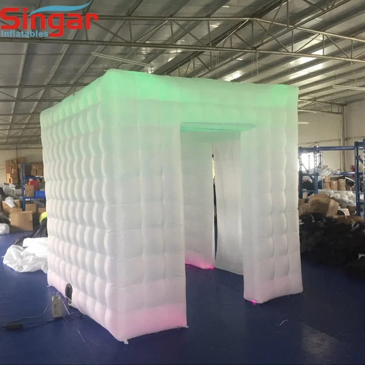 Cubic black inflatable photo studio,inflatable photo booth for party