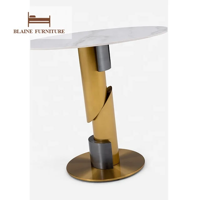 Tall Round Side End Table Coffee Table Porcelain Tile Living Room Furniture Slate Top Modern Design Coffee Table
