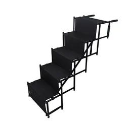 Upgraded Car Stairs Nonslip Foldable Metal frame Pet Steps for Medium and Large Dog Lightweight Portable Ramp