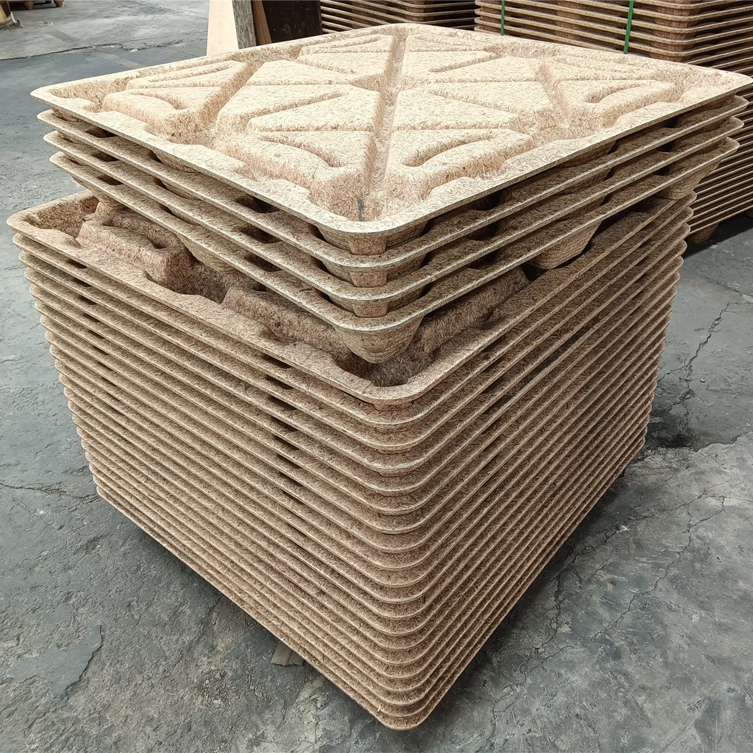 Ispm 15 Compliance Fumigation- Free Nestable Compressed Wood Pallet with Cheap Price
