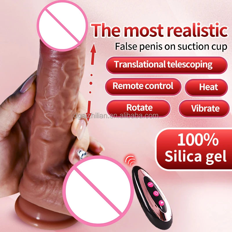 AIZHILIAN Thrustin Realistic Dildo Vibrator women Thick Rubber Penis Thrusting Heating Suction Cup Vibrator Dildos For Women