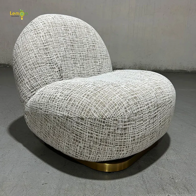Light luxury Italian style extremely simple chair Internet celebrity rotatable living room creative negotiation leisure chair