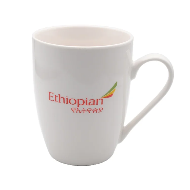 
 11oz Drum Shaped Ceramic Coffee Mug With Custom Logo and Design  