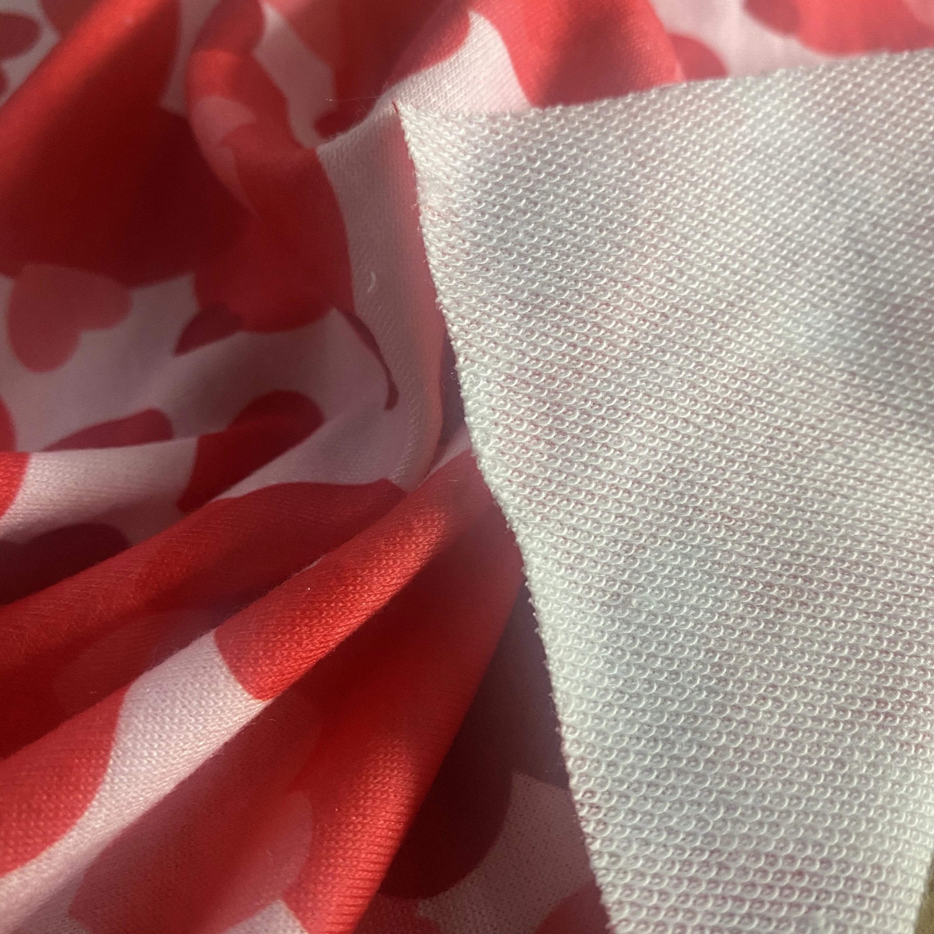 
The most popular bow french terry cotton fabric digital printed french terry fabric knit fabric 